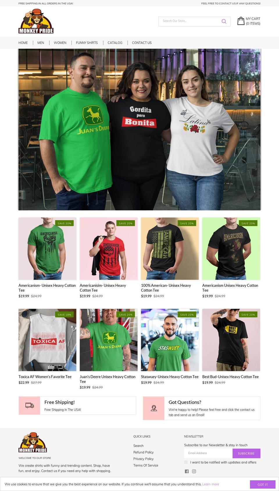 monkeypride.com shopify website screenshot