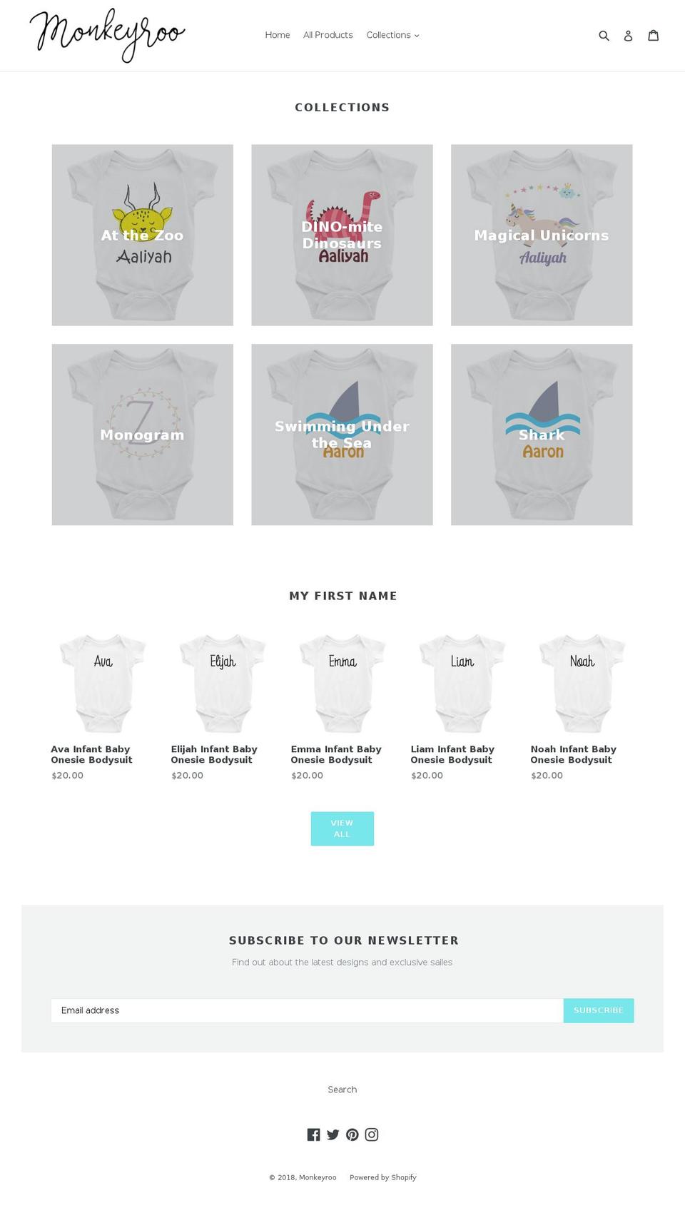 monkeyroo.com — Shopify storefront screenshot