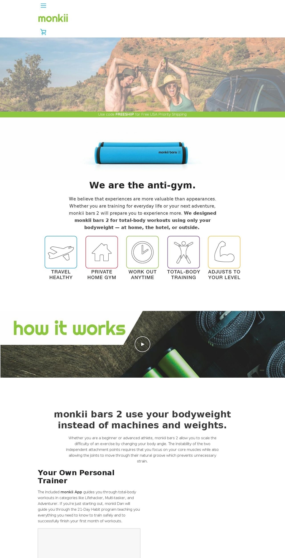 monkii.co shopify website screenshot