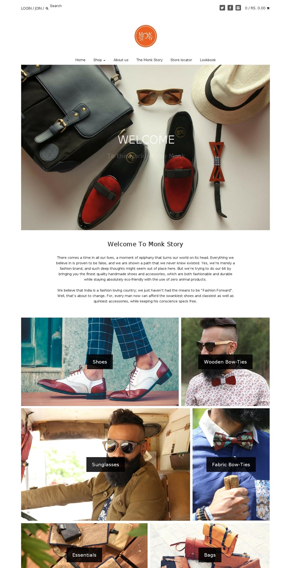 4.2.0 Shopify theme site example monkstory.com