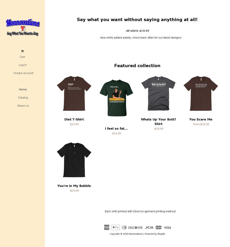 monnovations.com — Shopify storefront screenshot