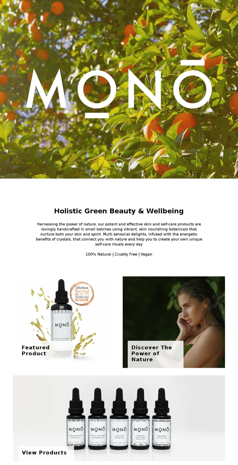 mono Shopify theme site example mono-naturoils.com