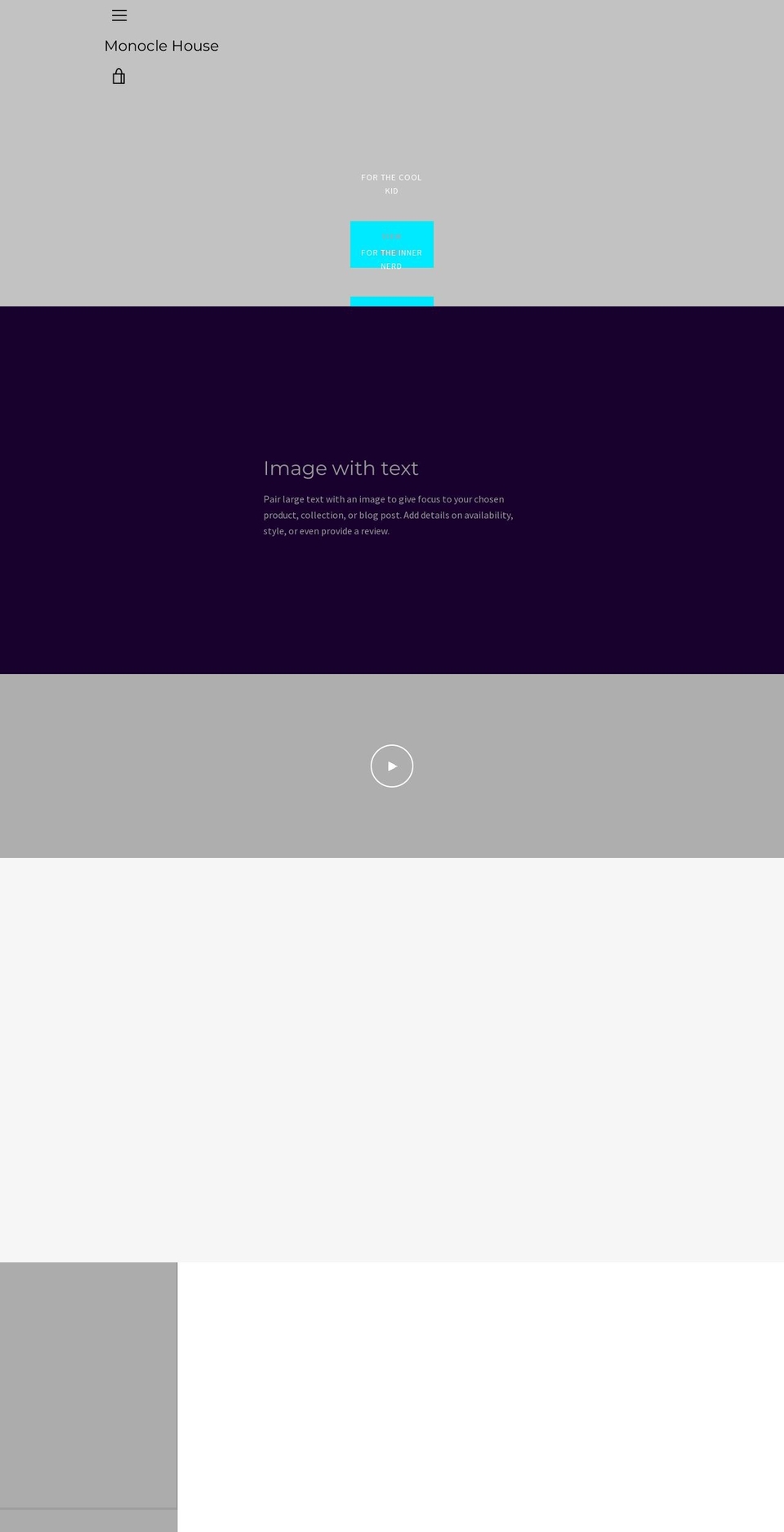 monocle-house-2.myshopify.com shopify website screenshot