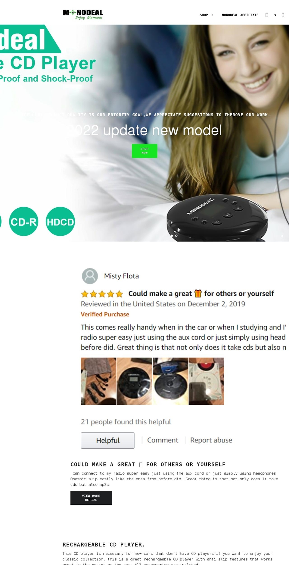 monodeal.net shopify website screenshot