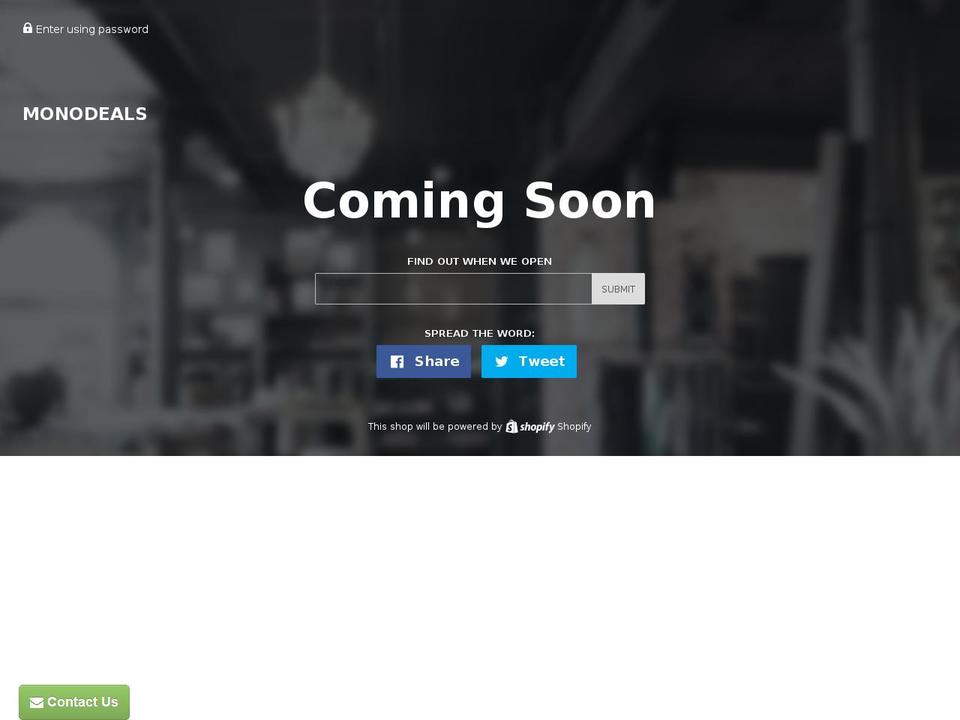 monodeals.com shopify website screenshot