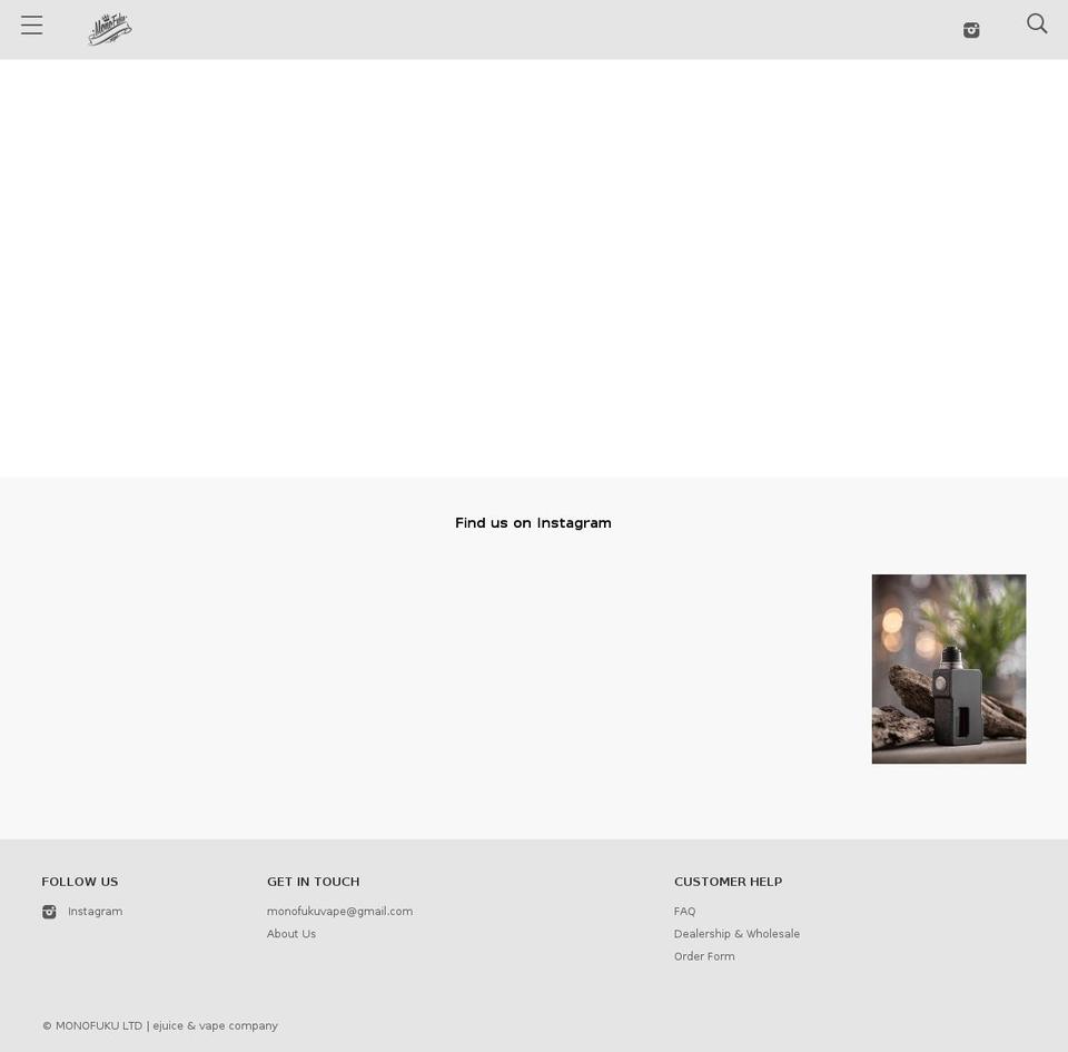 monofukuvape.com shopify website screenshot