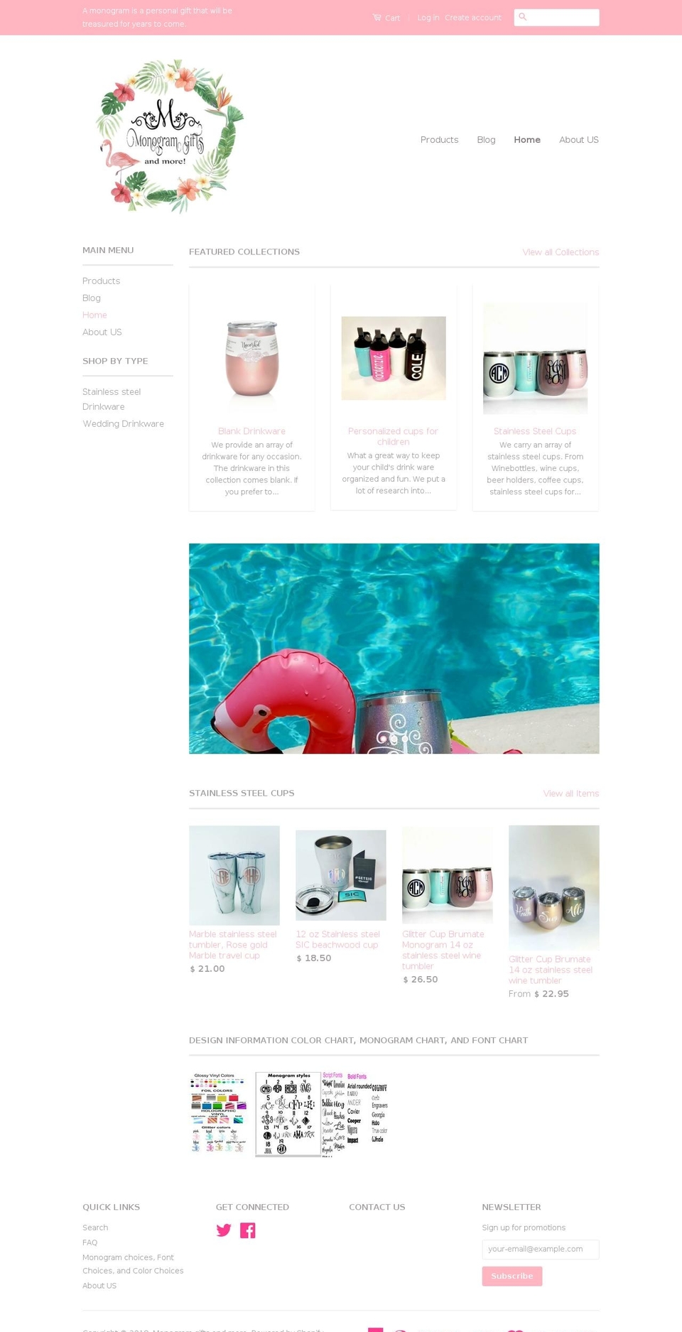 monogramgiftsandmore.com — Shopify storefront screenshot
