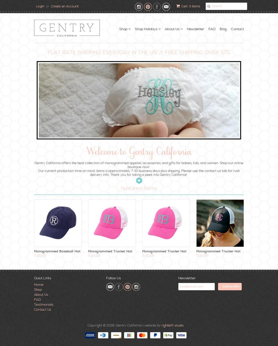 monogramkids.com — Shopify storefront screenshot
