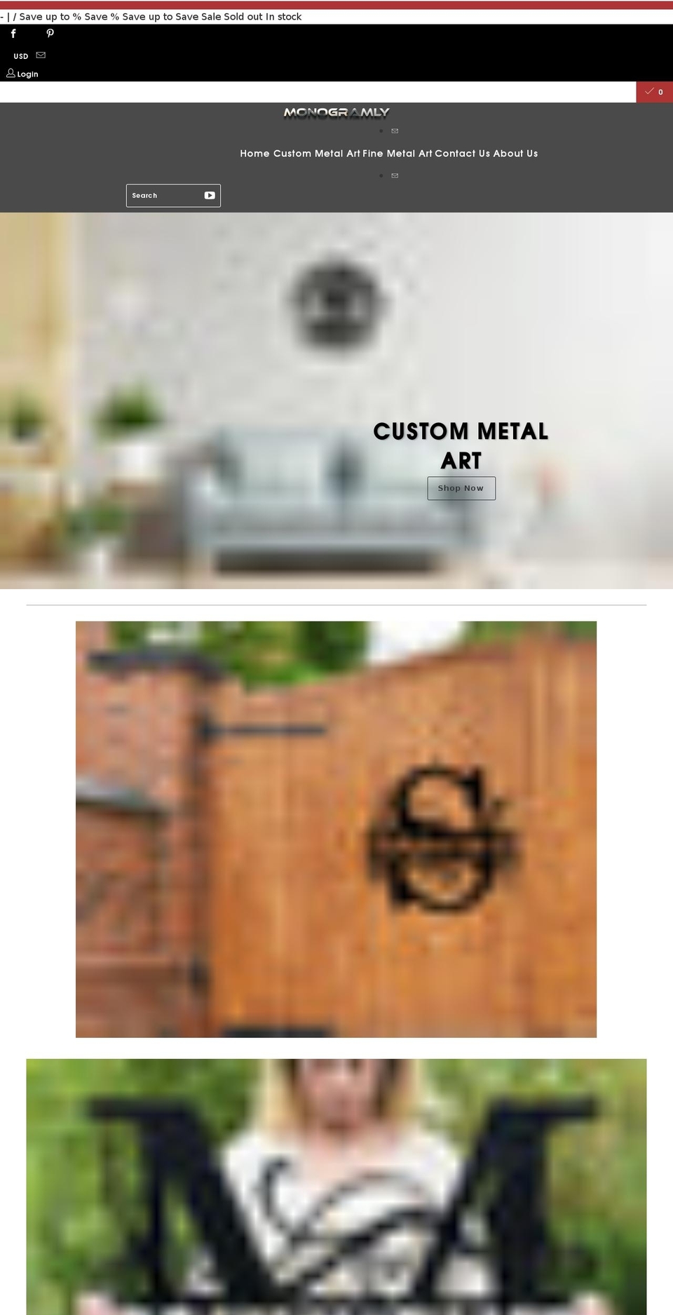 monogramly.com shopify website screenshot
