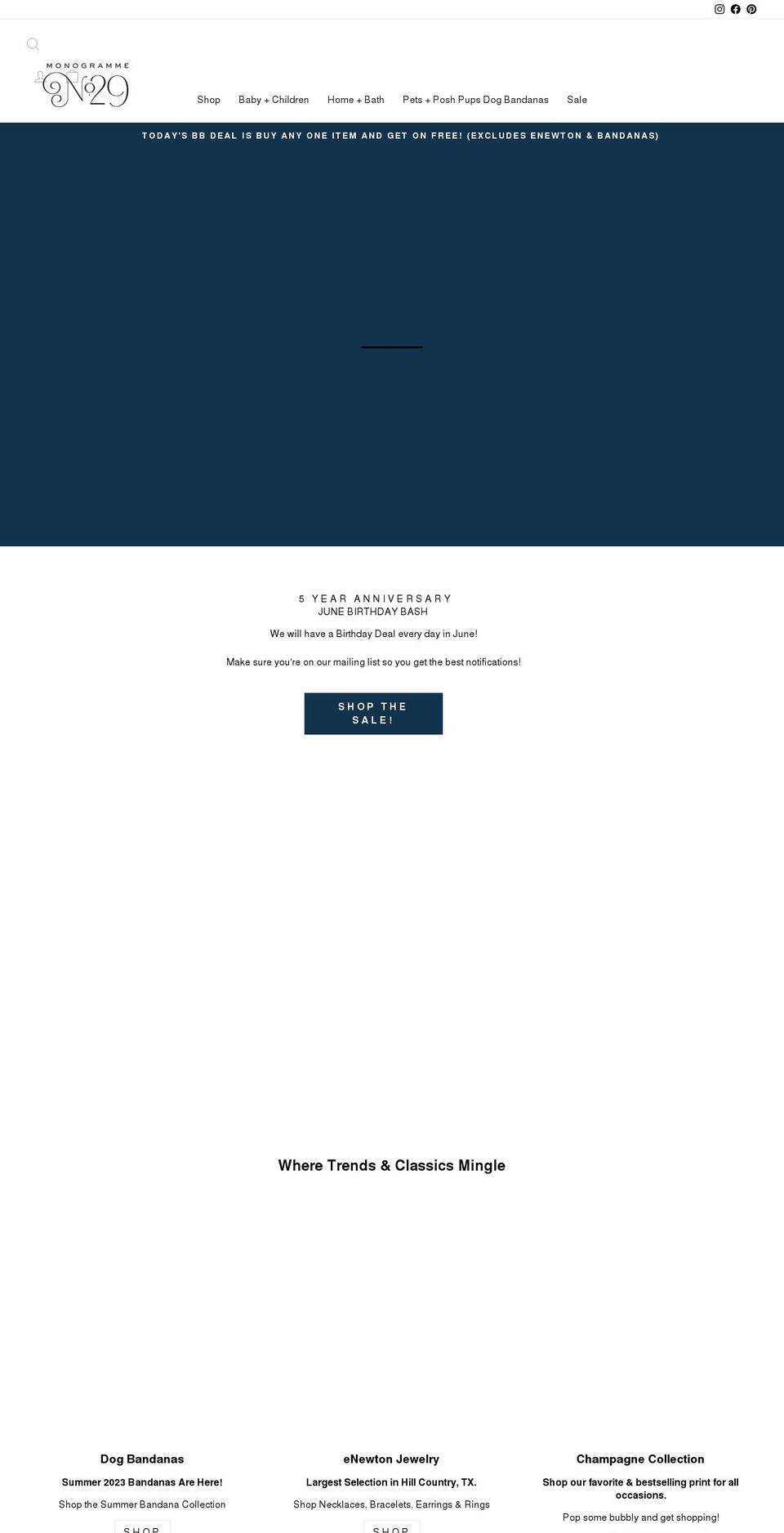 monogramme29.com shopify website screenshot
