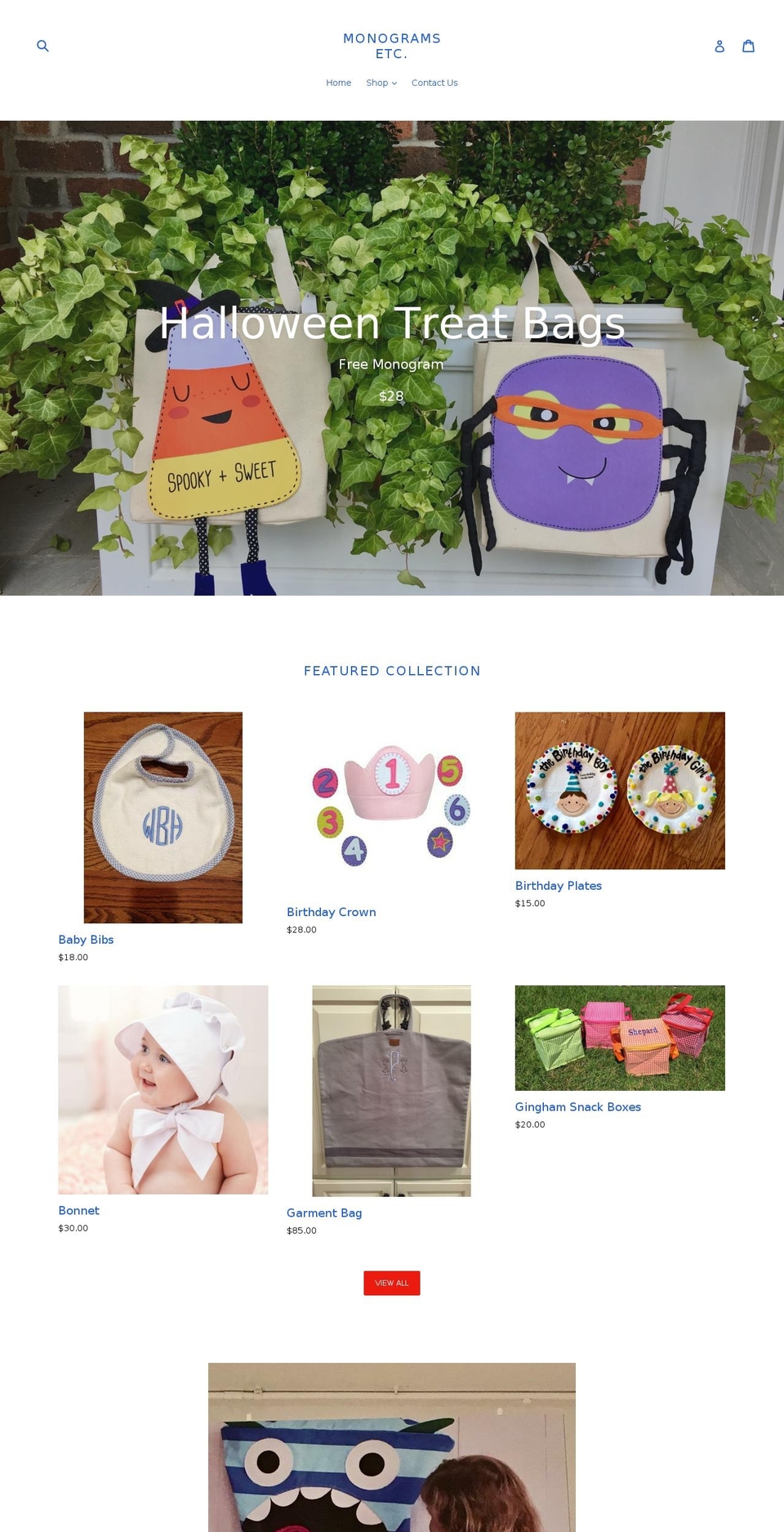 monogramslr.com — Shopify storefront screenshot