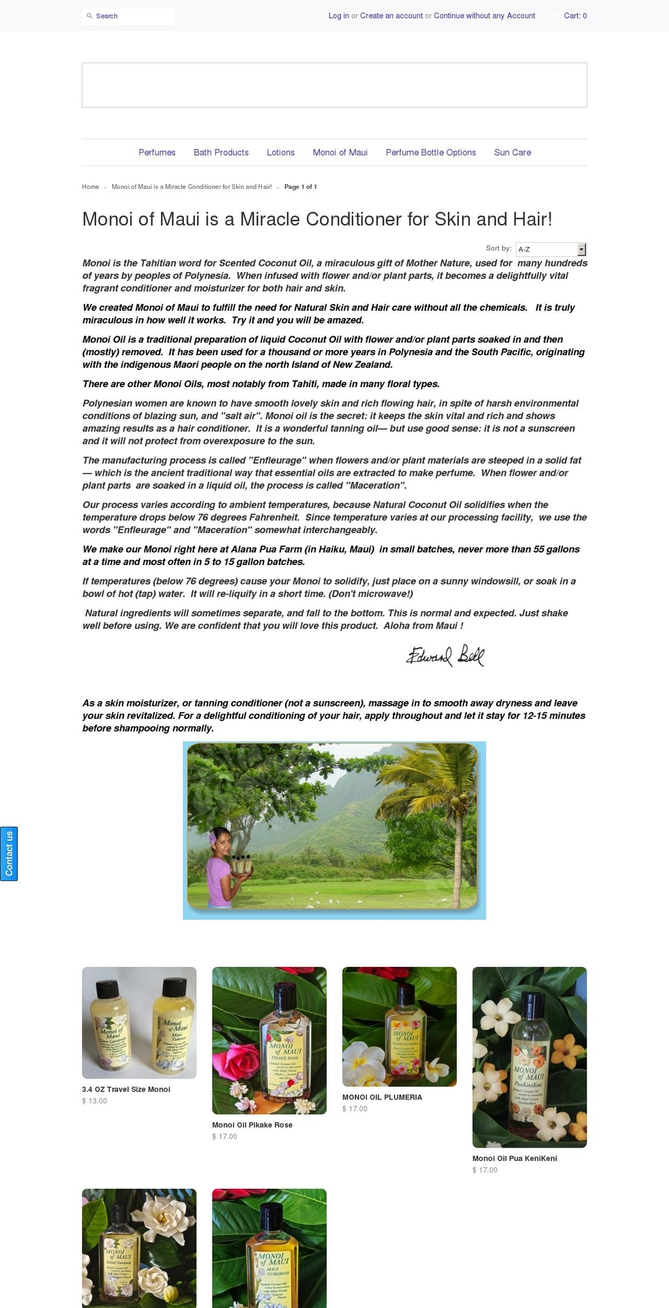 monoiofmaui.com — Shopify storefront screenshot