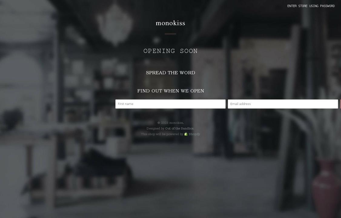 monokiss.com — Shopify storefront screenshot