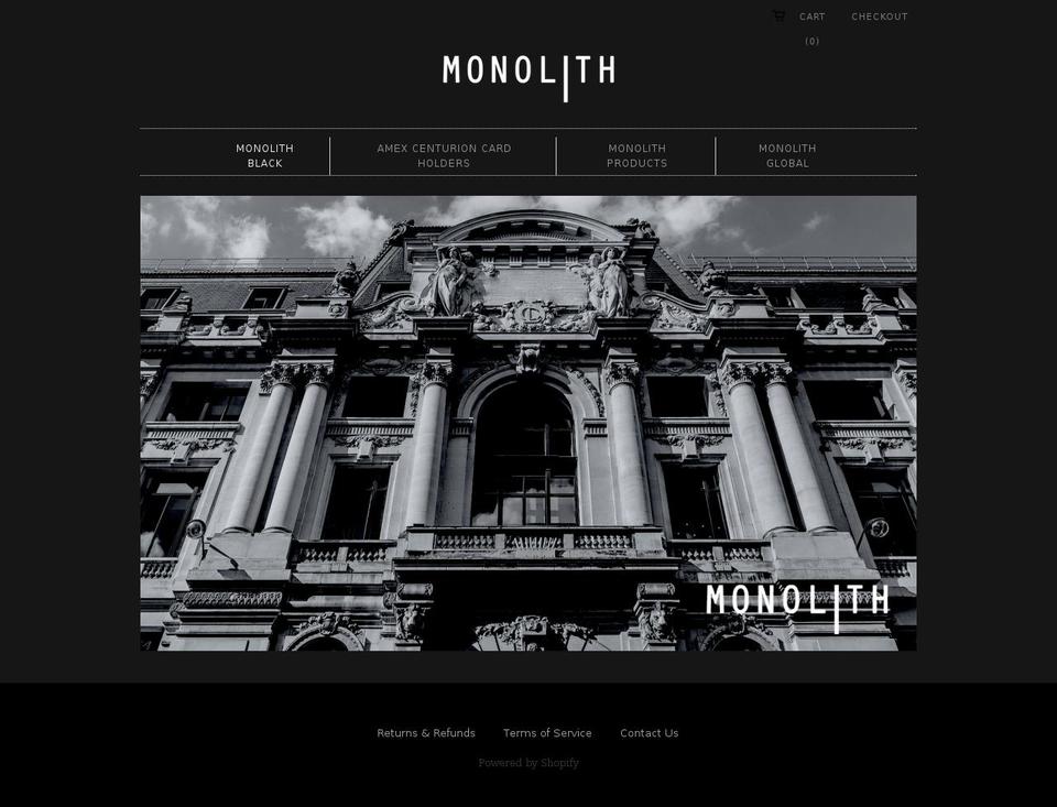 monolithblack.com shopify website screenshot