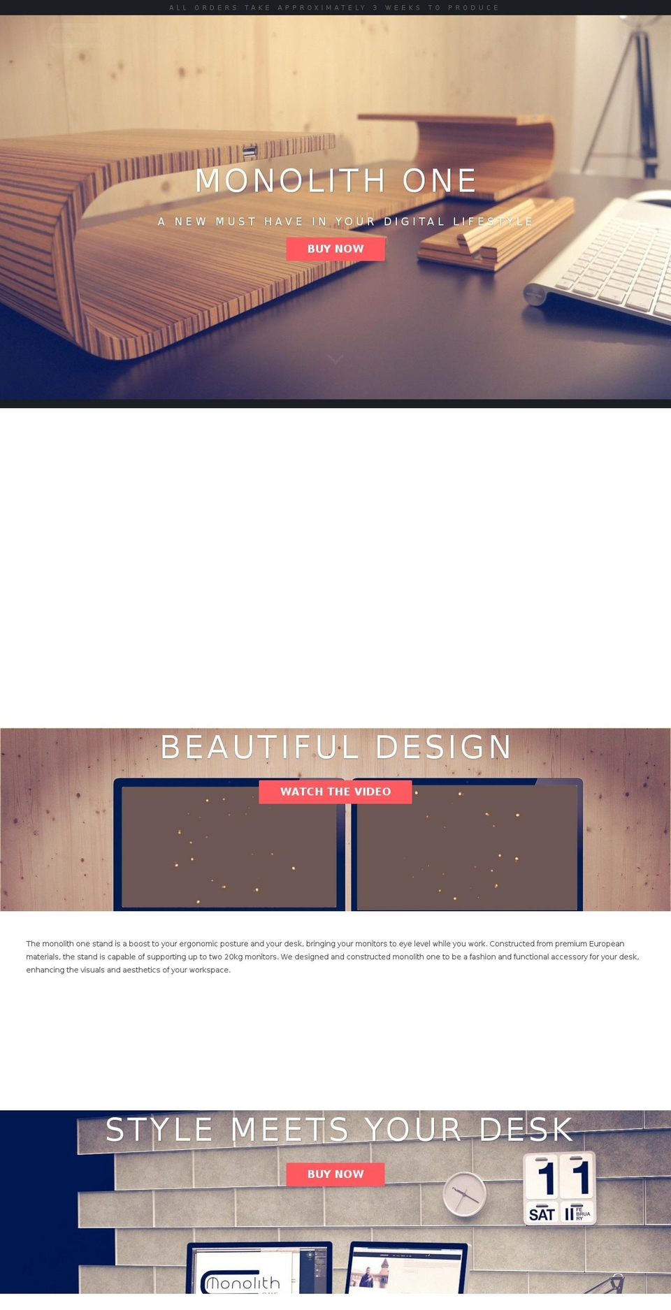 monolithdesk.com — Shopify storefront screenshot
