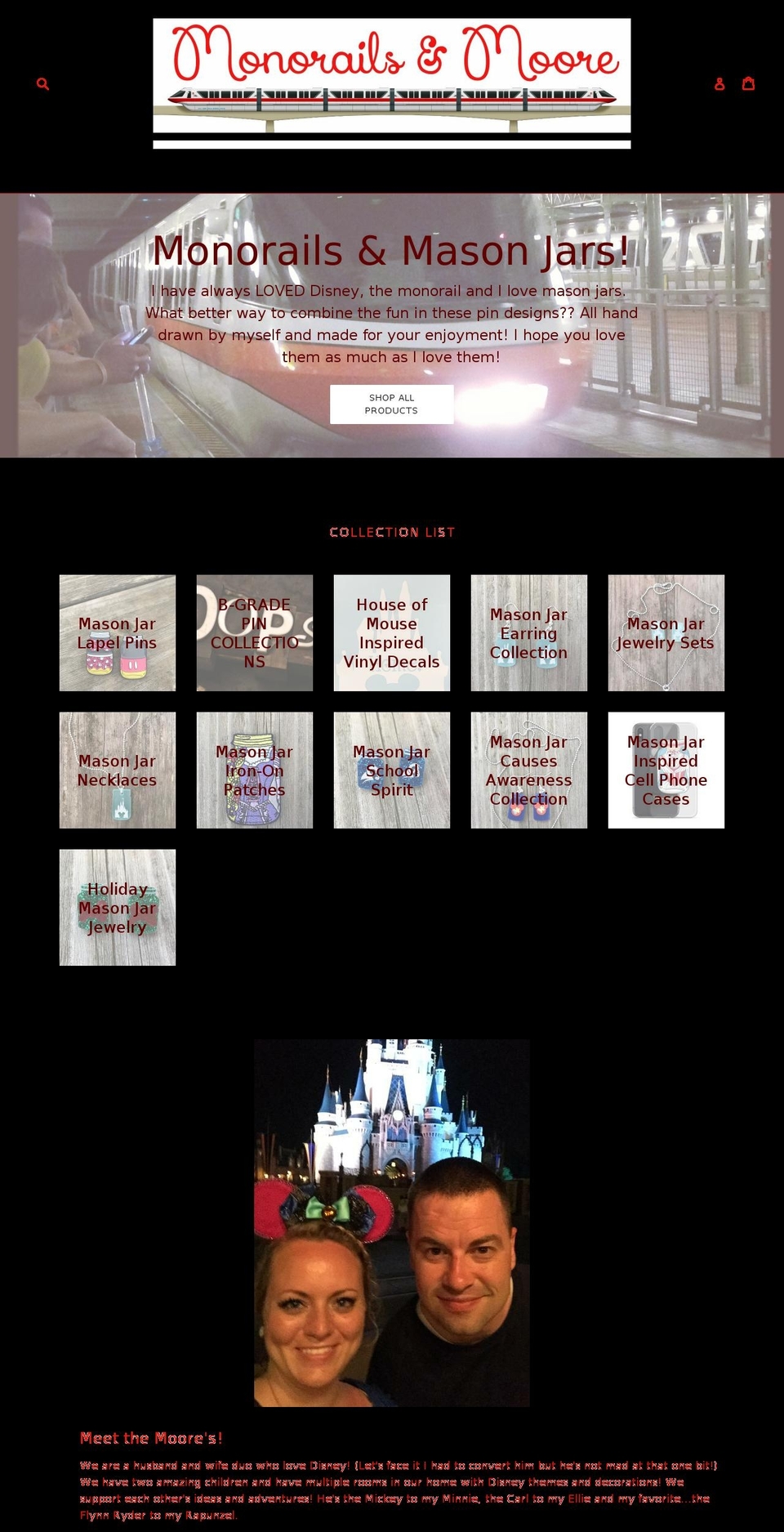 monorailsandmoore.com — Shopify storefront screenshot