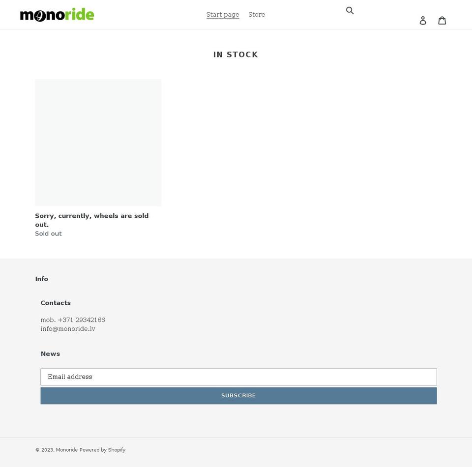 monoride.lv shopify website screenshot