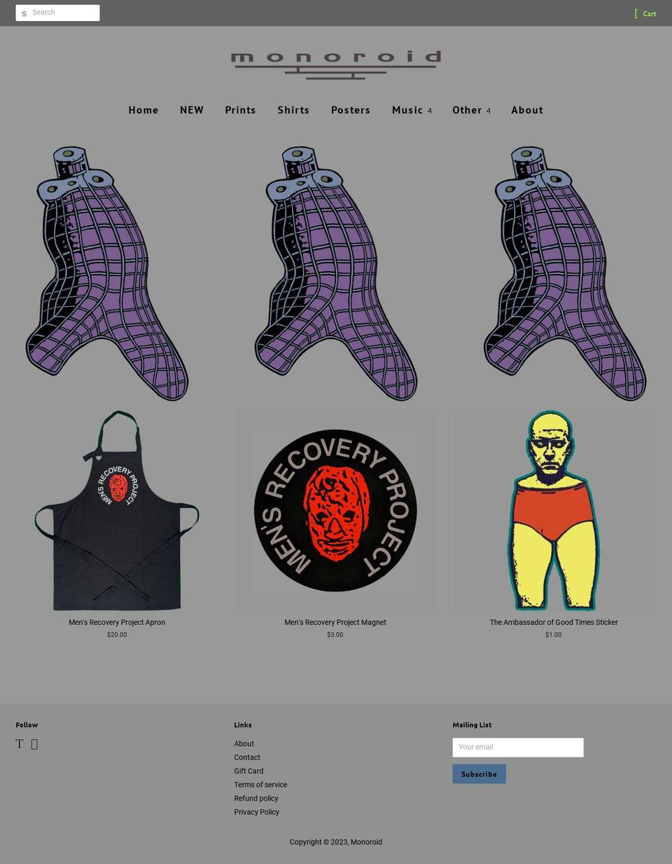 monoroid.com shopify website screenshot