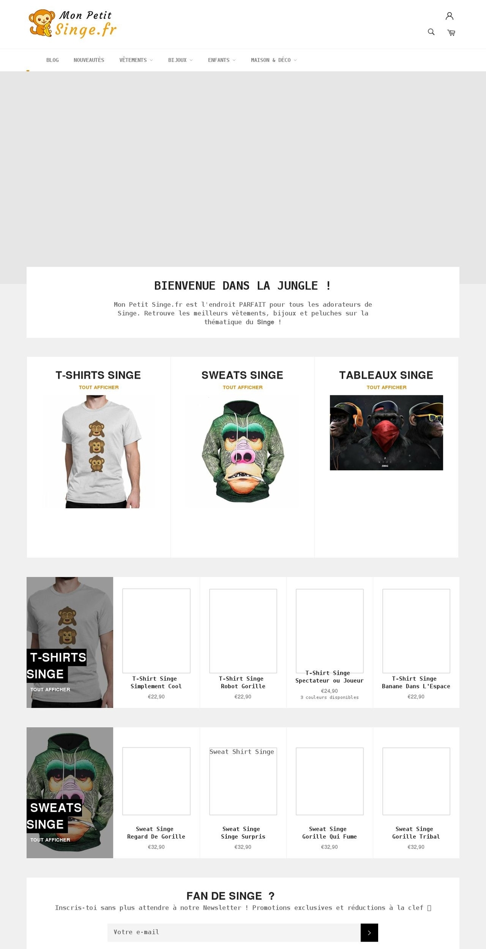 Billionaire-theme-seo Shopify theme site example monpetitsinge.fr