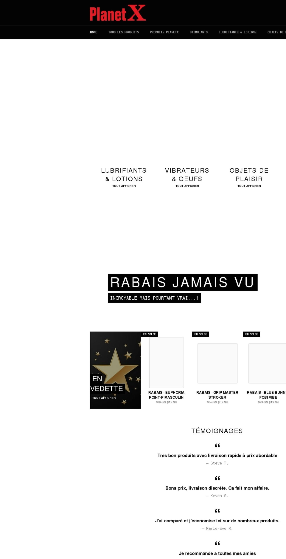 monplanetx.ca shopify website screenshot