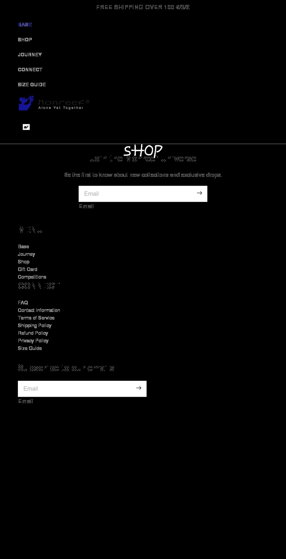 monreef.com shopify website screenshot