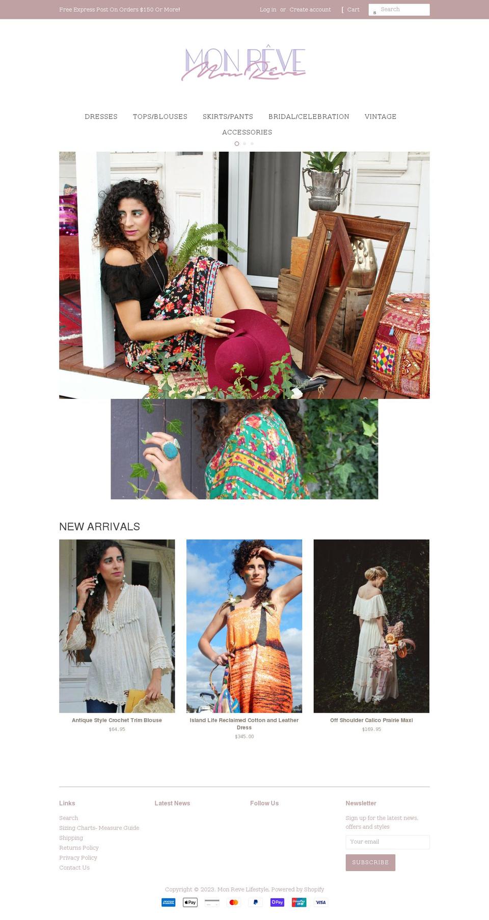 monrevelifestyle.com shopify website screenshot