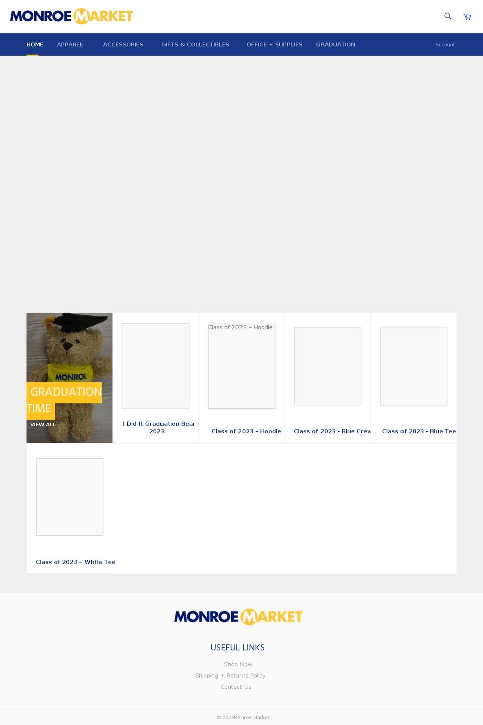 monroecollegemarket.com shopify website screenshot