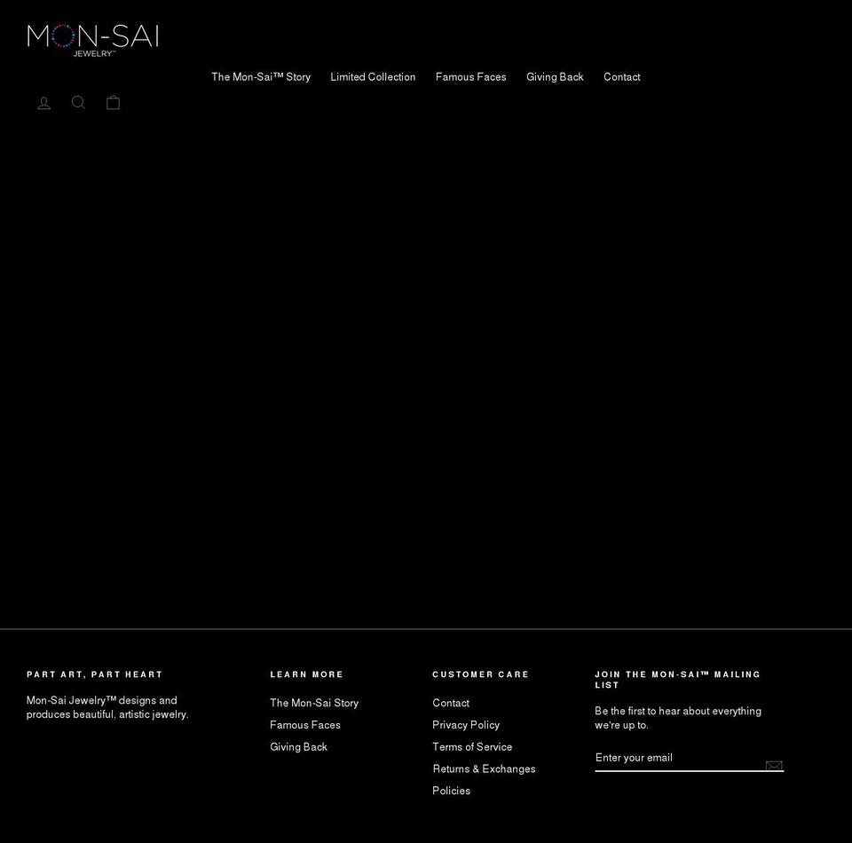 monsaijewelry.net shopify website screenshot