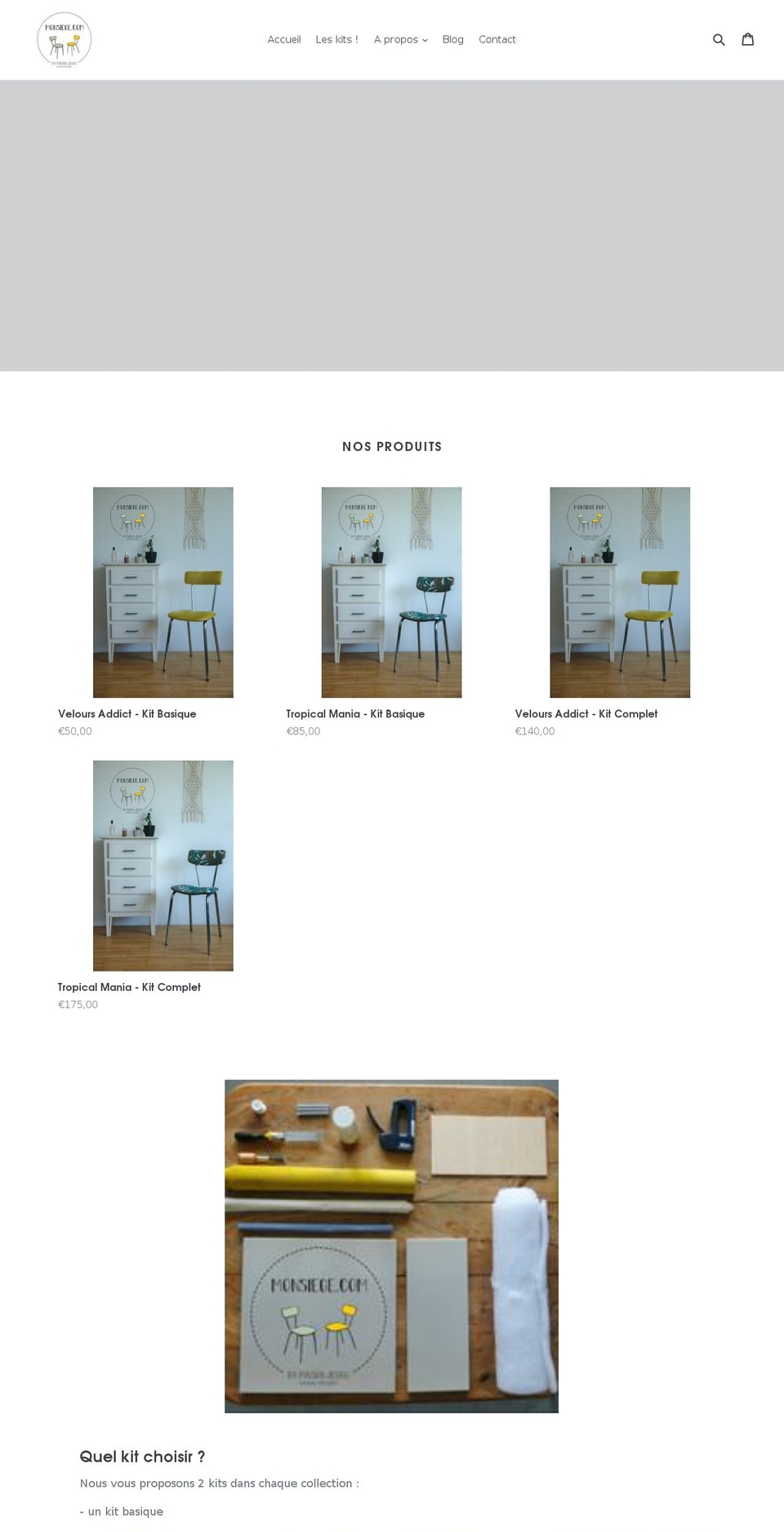 monsiege.com — Shopify storefront screenshot