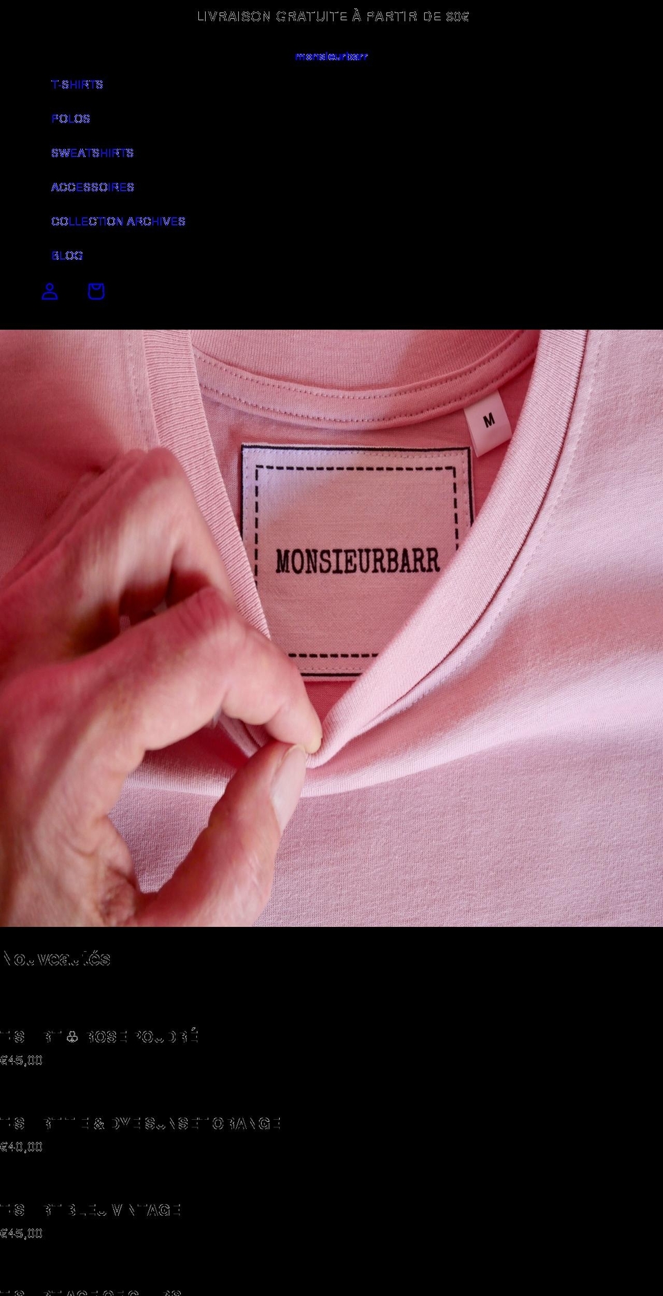 monsieurbarr.com shopify website screenshot