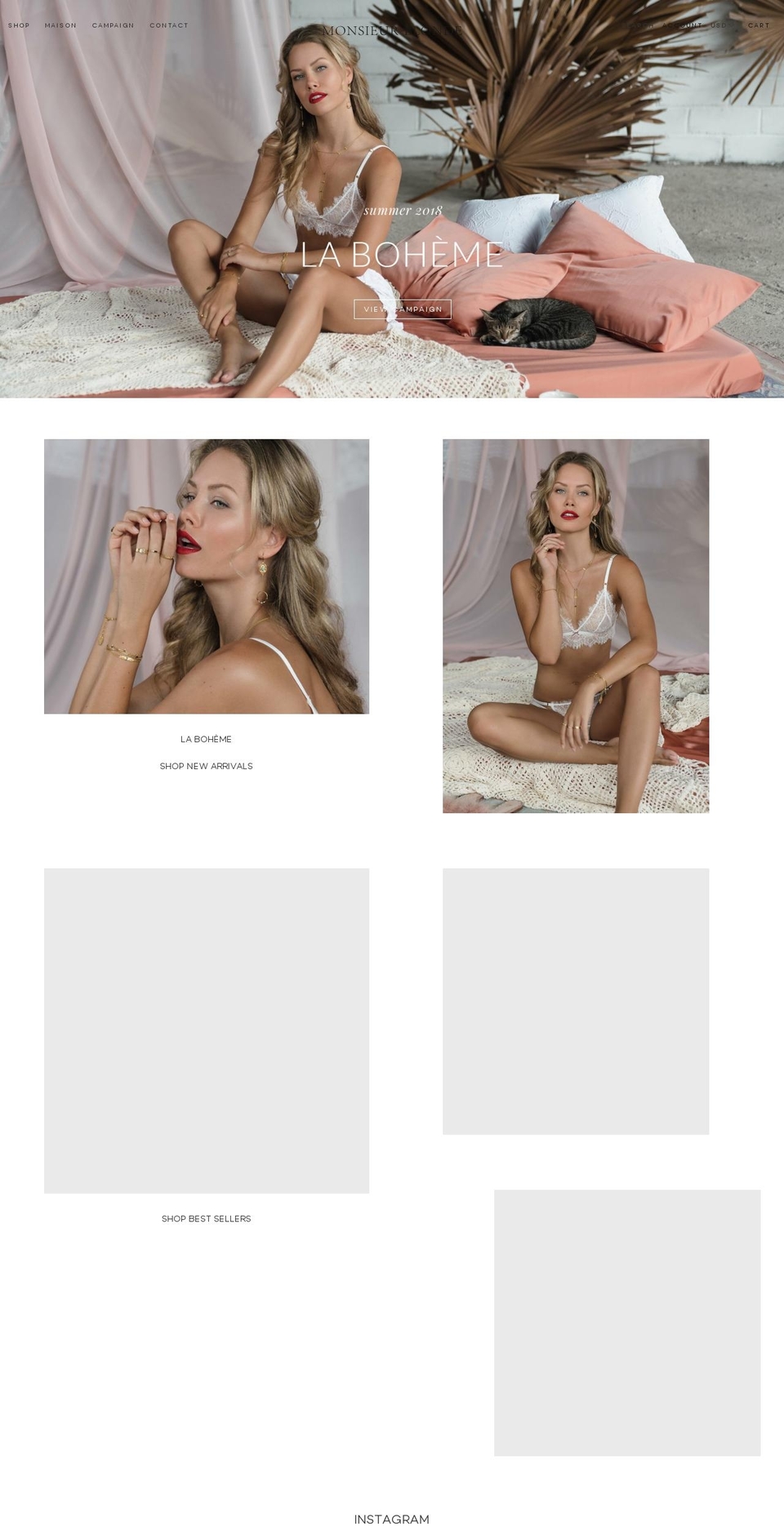 monsieurblonde.com shopify website screenshot