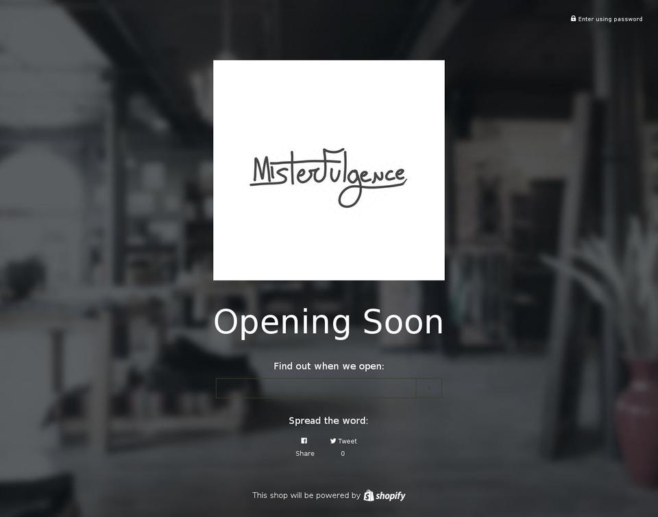 monsieurfulgence.com shopify website screenshot