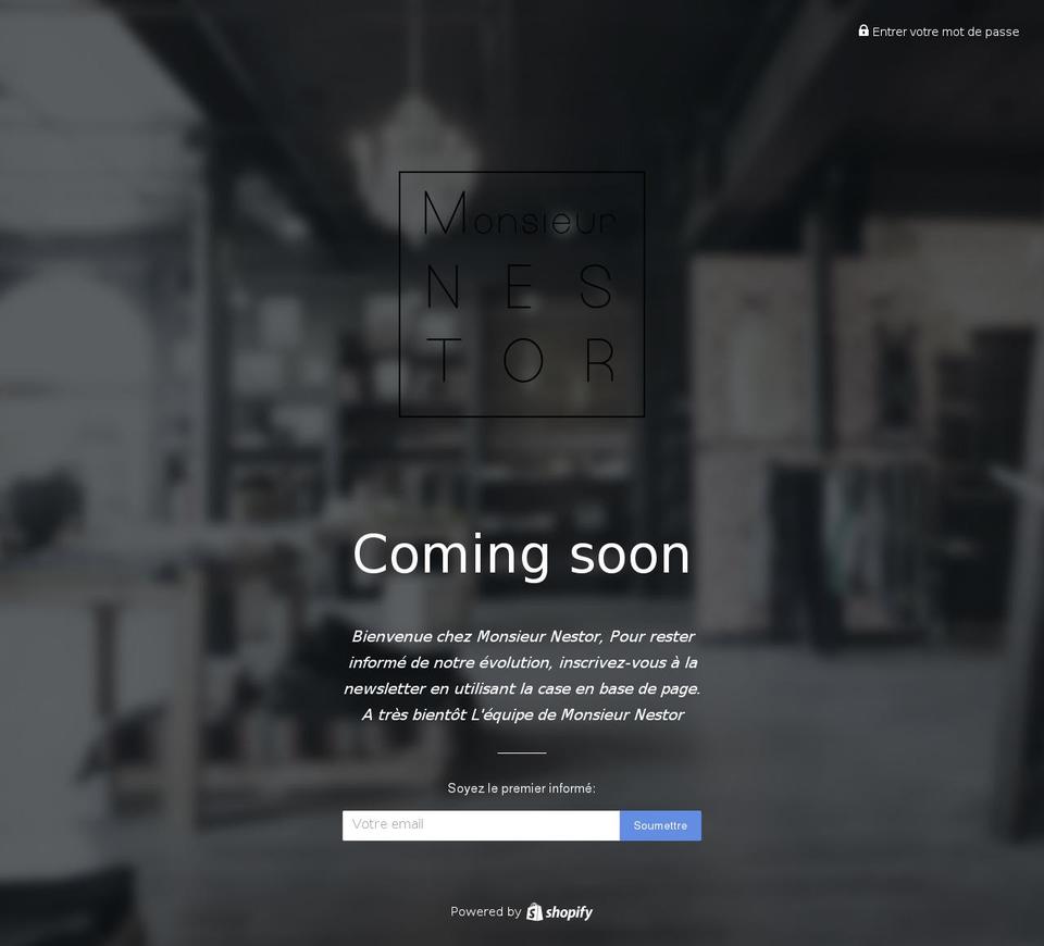 monsieurnestor.com shopify website screenshot