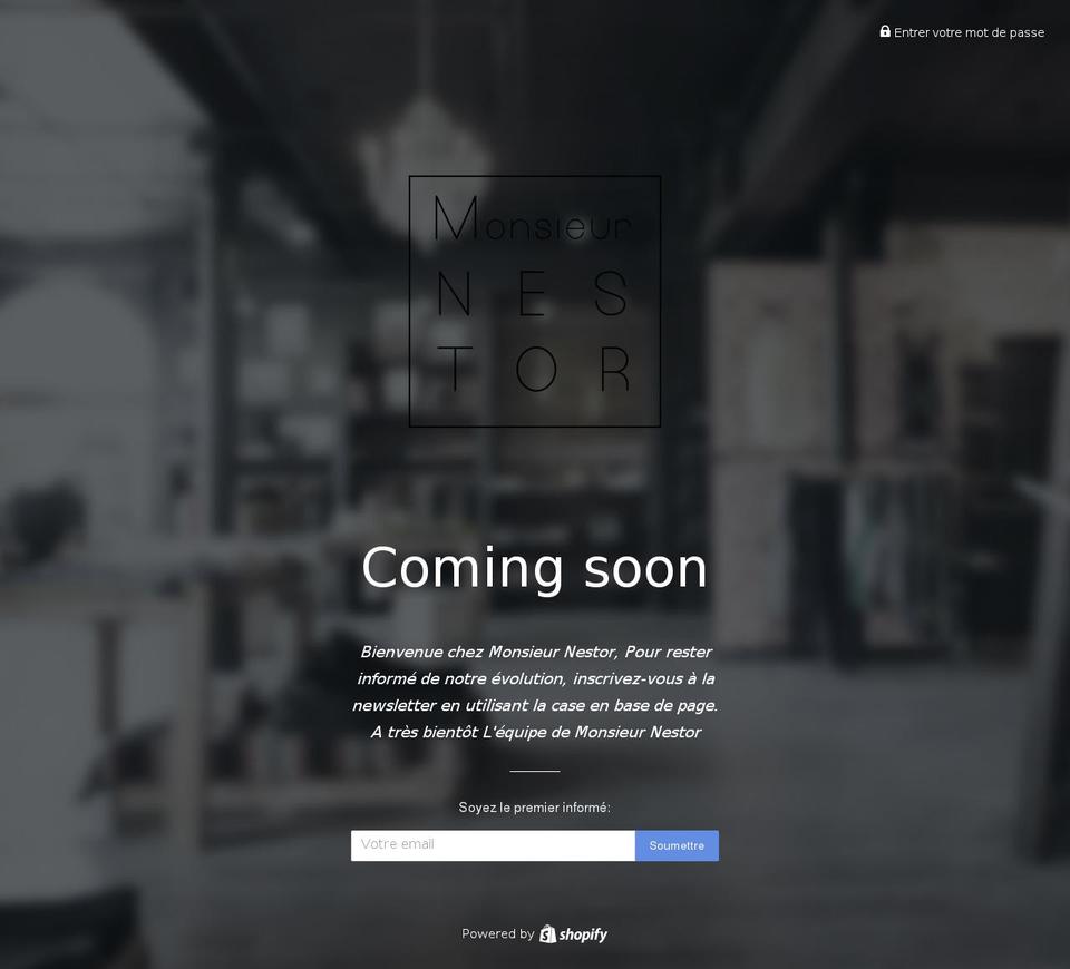 monsieurnestor.net shopify website screenshot