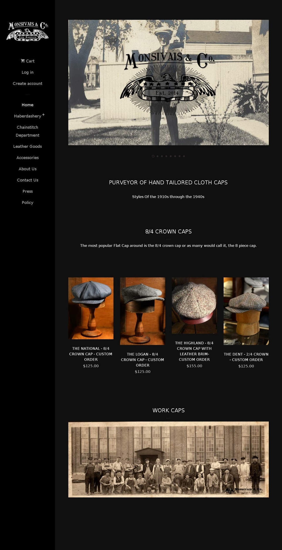 monsivaisco.com shopify website screenshot