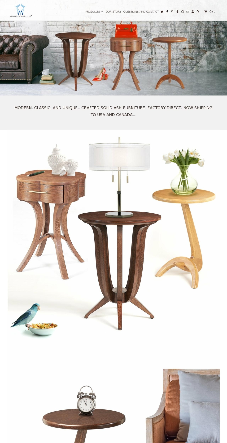 monsoonblue.com shopify website screenshot