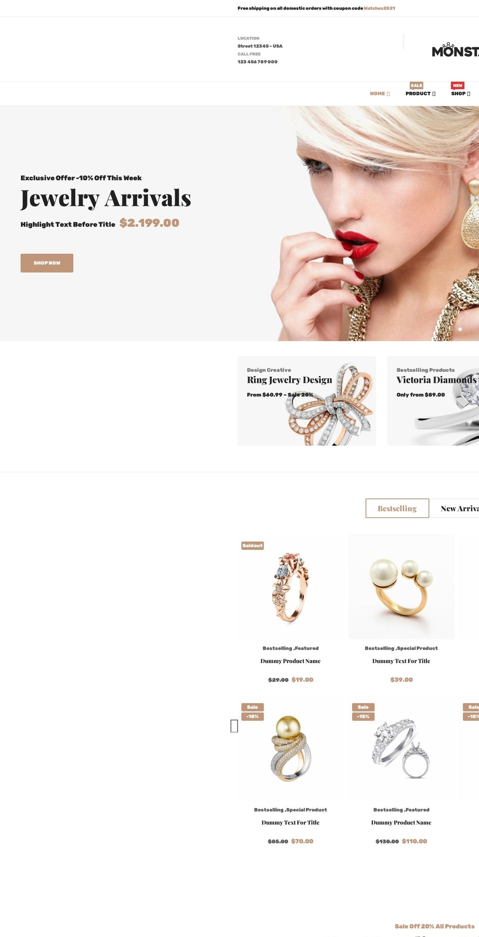 monsta-demo.myshopify.com shopify website screenshot