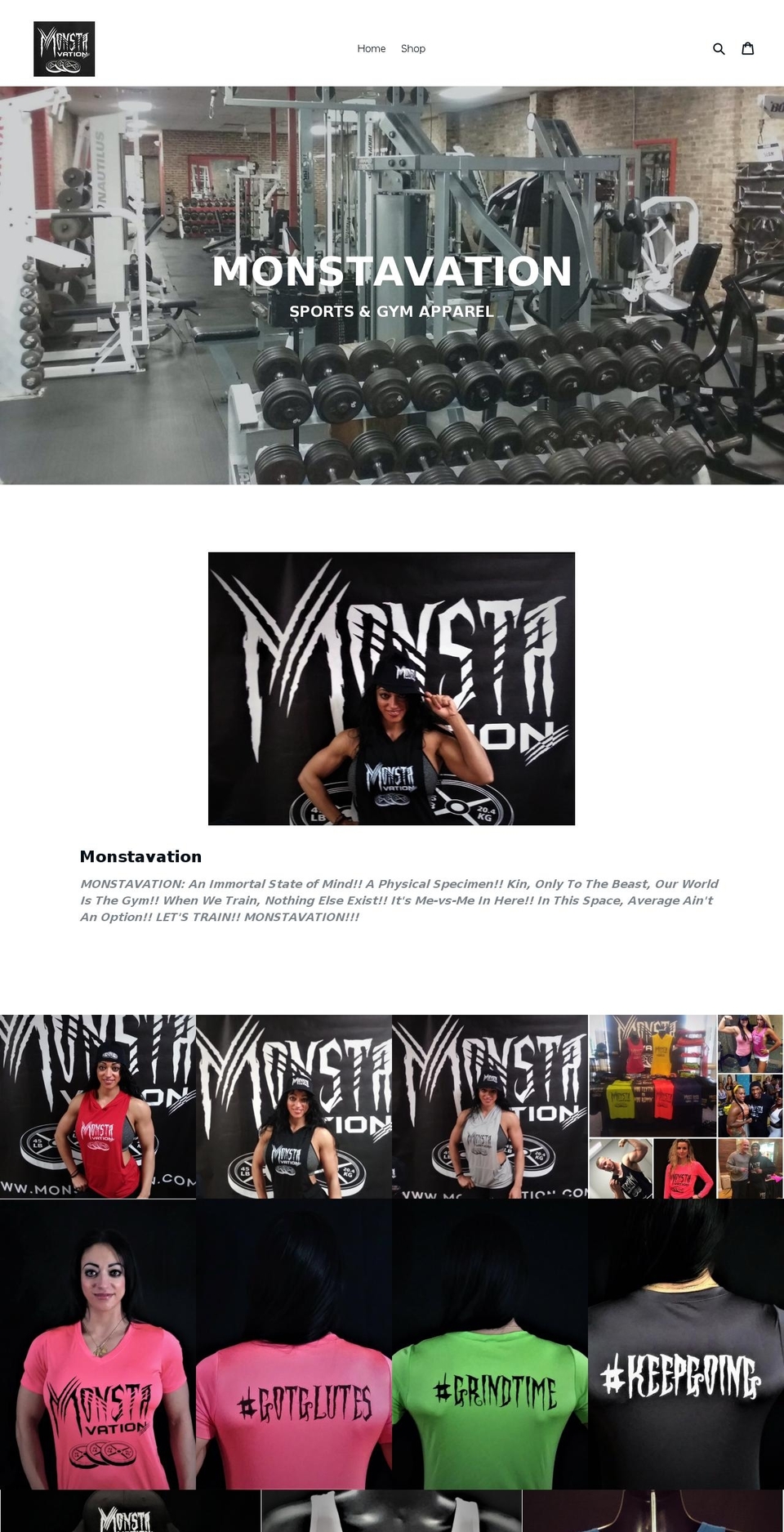 monstavation.com — Shopify storefront screenshot
