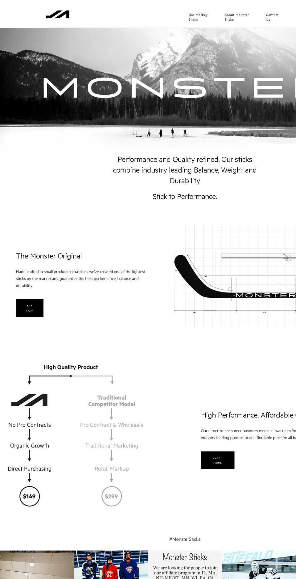 monster-sticks.com shopify website screenshot