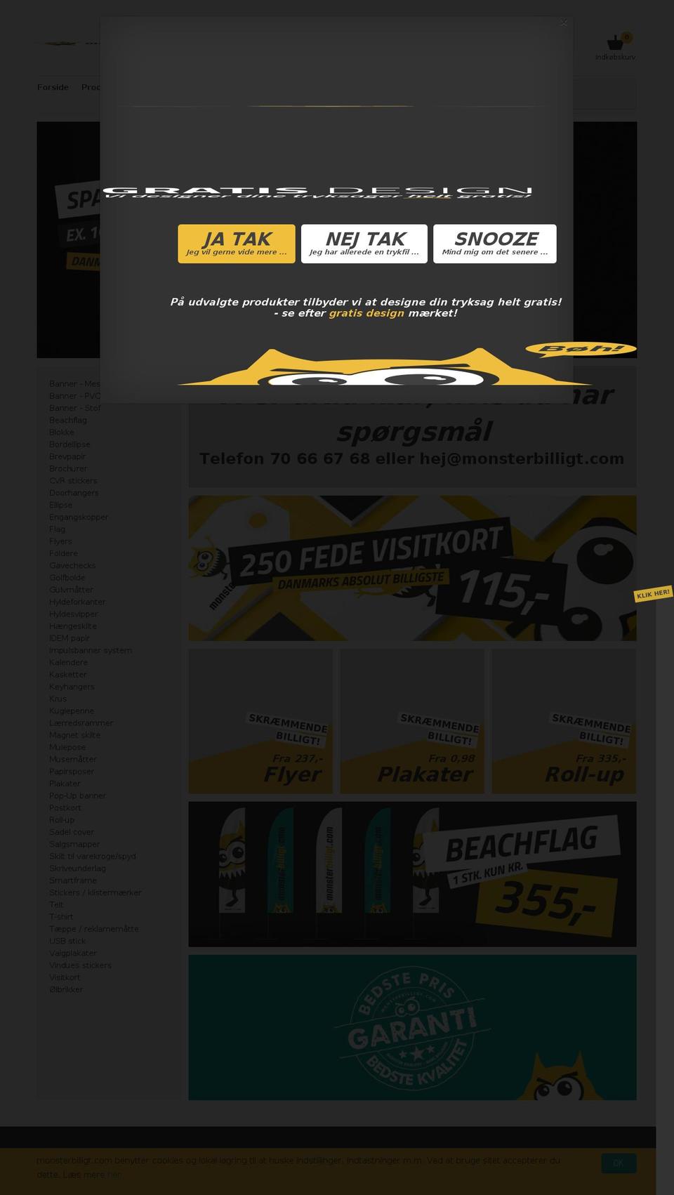 Monsterbilligt Shopify theme site example monstercheap.com