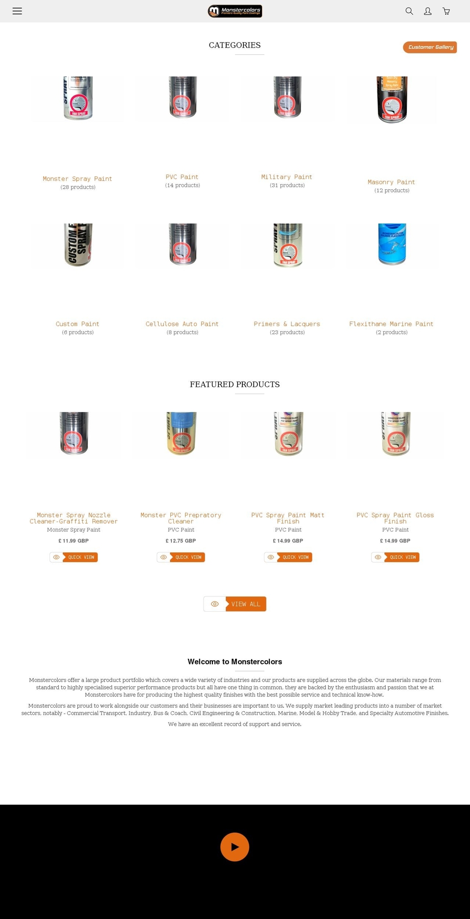 monstercolors.com shopify website screenshot