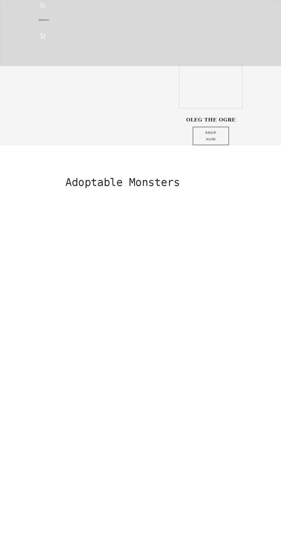 monstereli.com — Shopify storefront screenshot