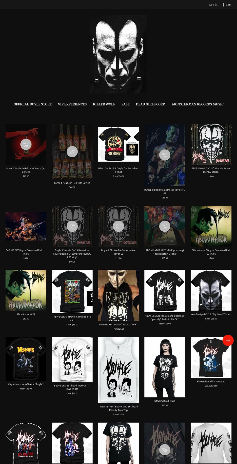 monstermanrecords.myshopify.com shopify website screenshot