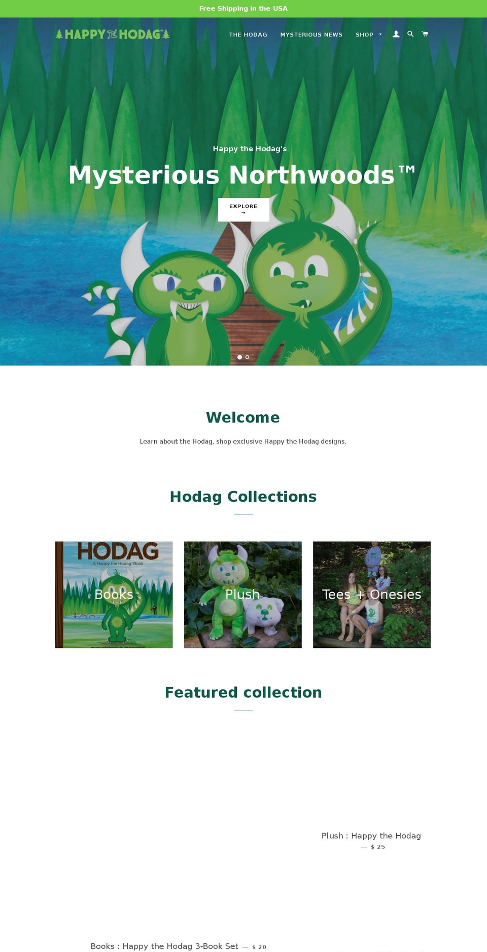monstermisunderstanding.com — Shopify storefront screenshot