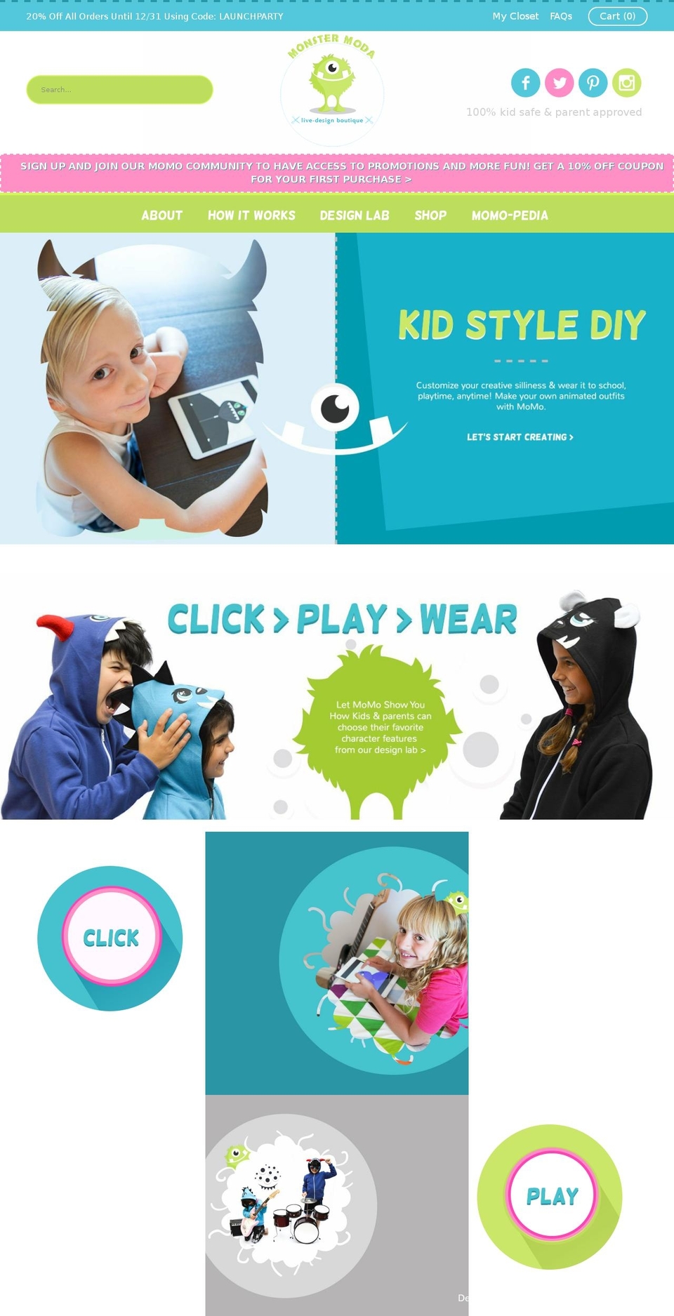 monstermoda.com — Shopify storefront screenshot
