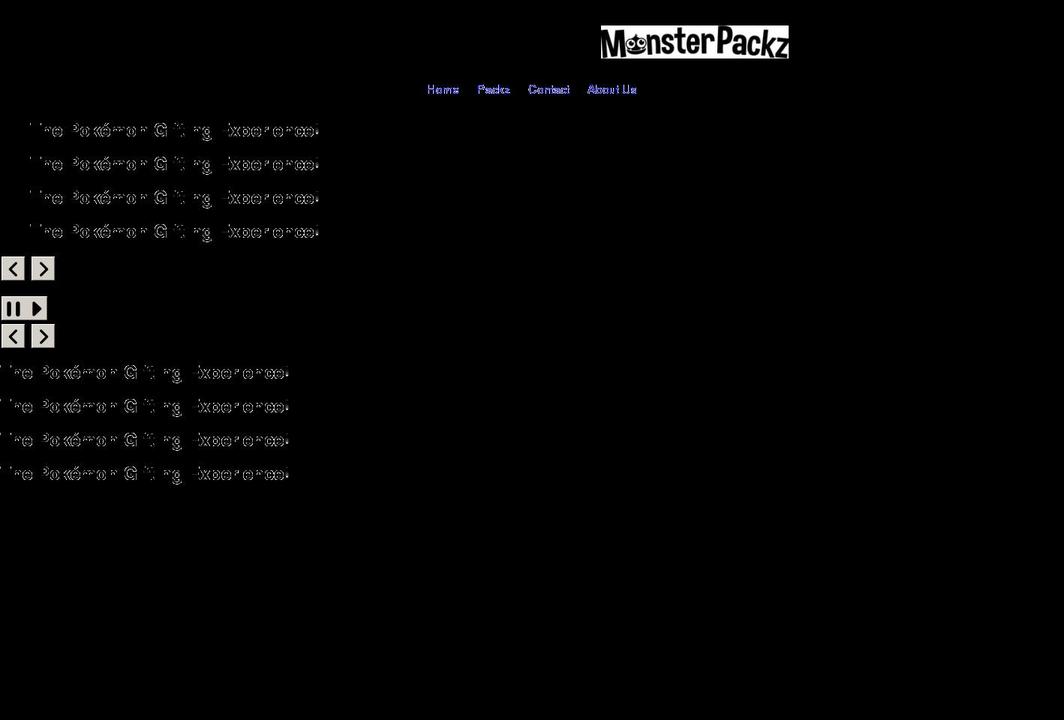 monsterpackz.com shopify website screenshot