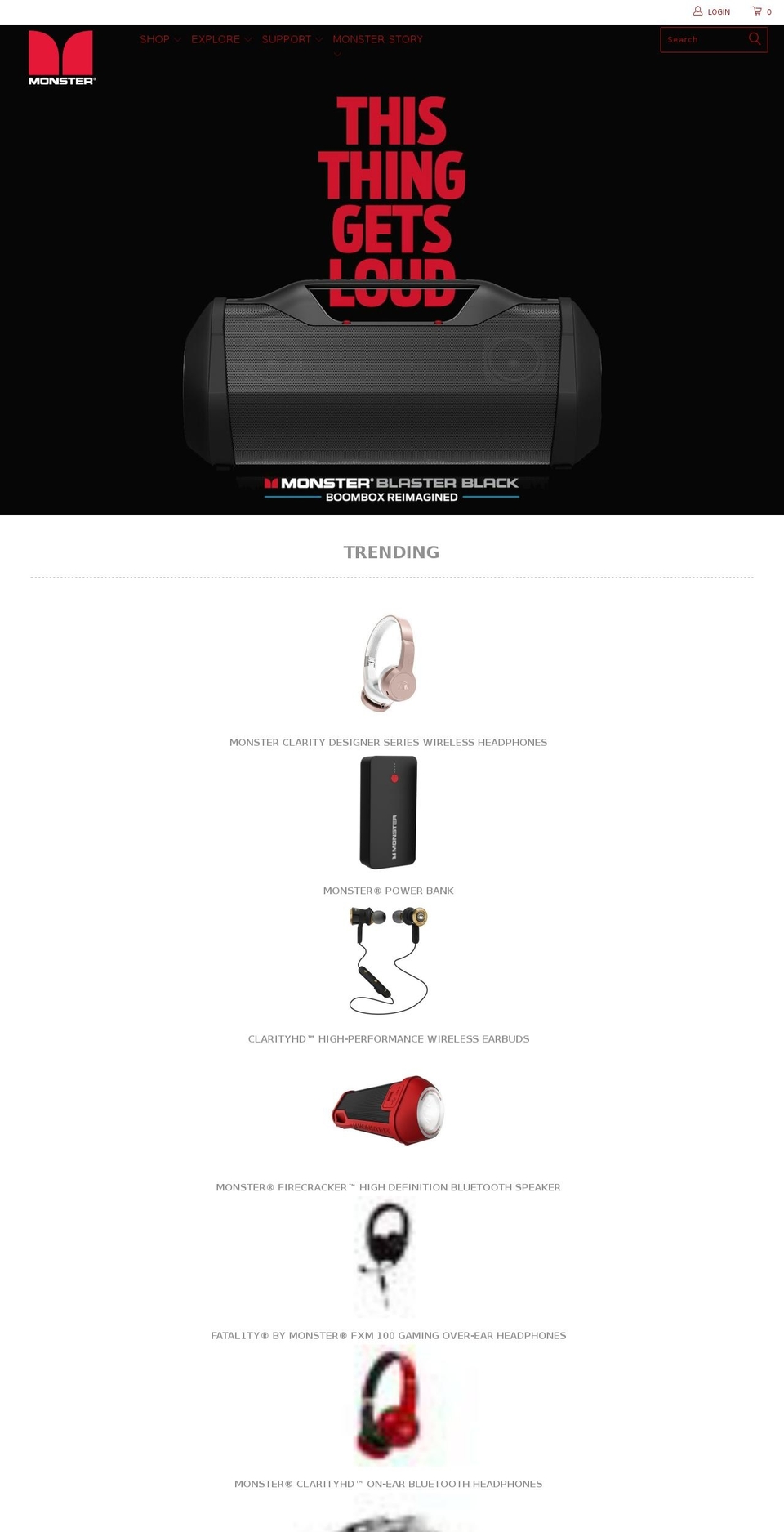 monsterparksf.com — Shopify storefront screenshot