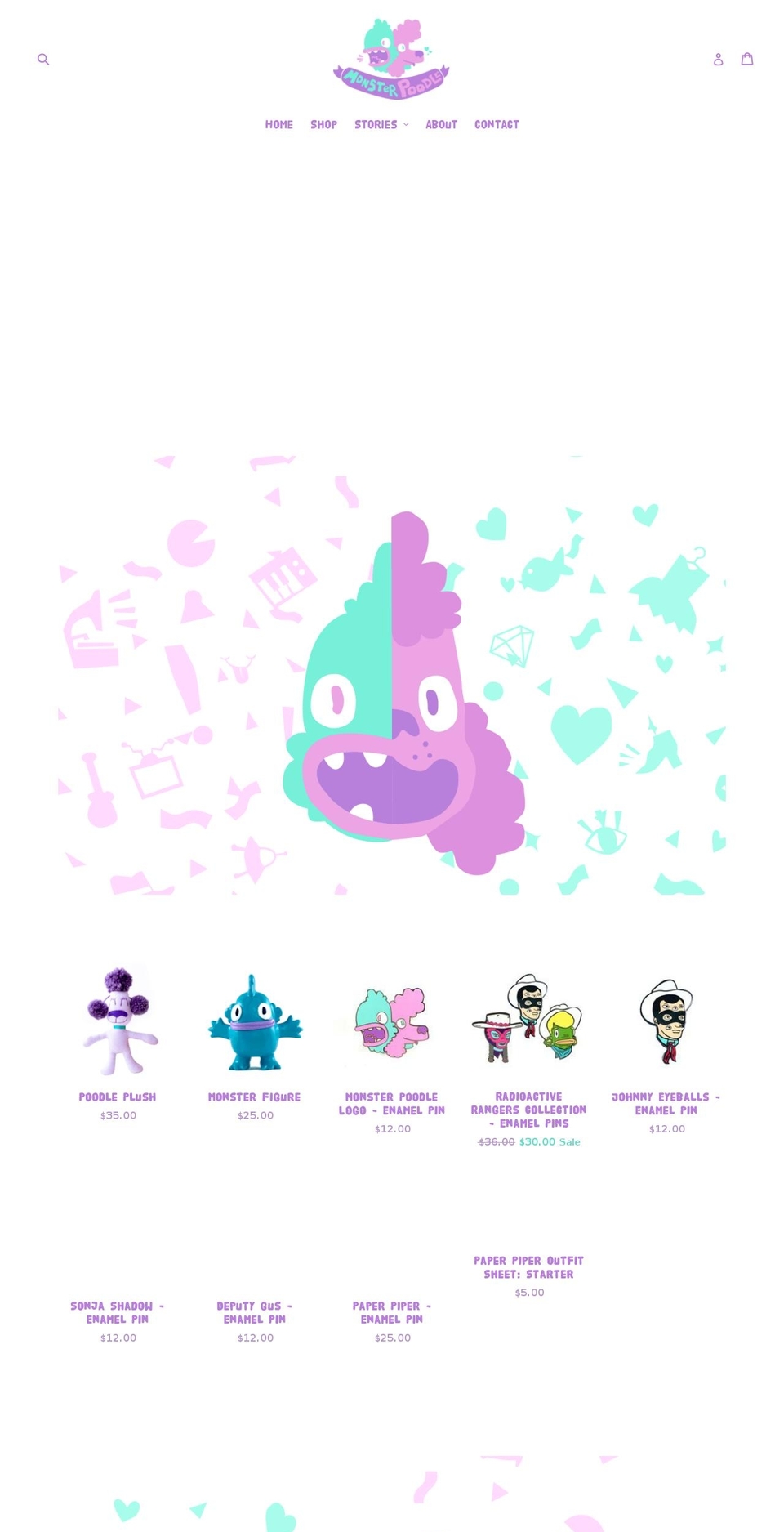 monsterpoodle.com — Shopify storefront screenshot