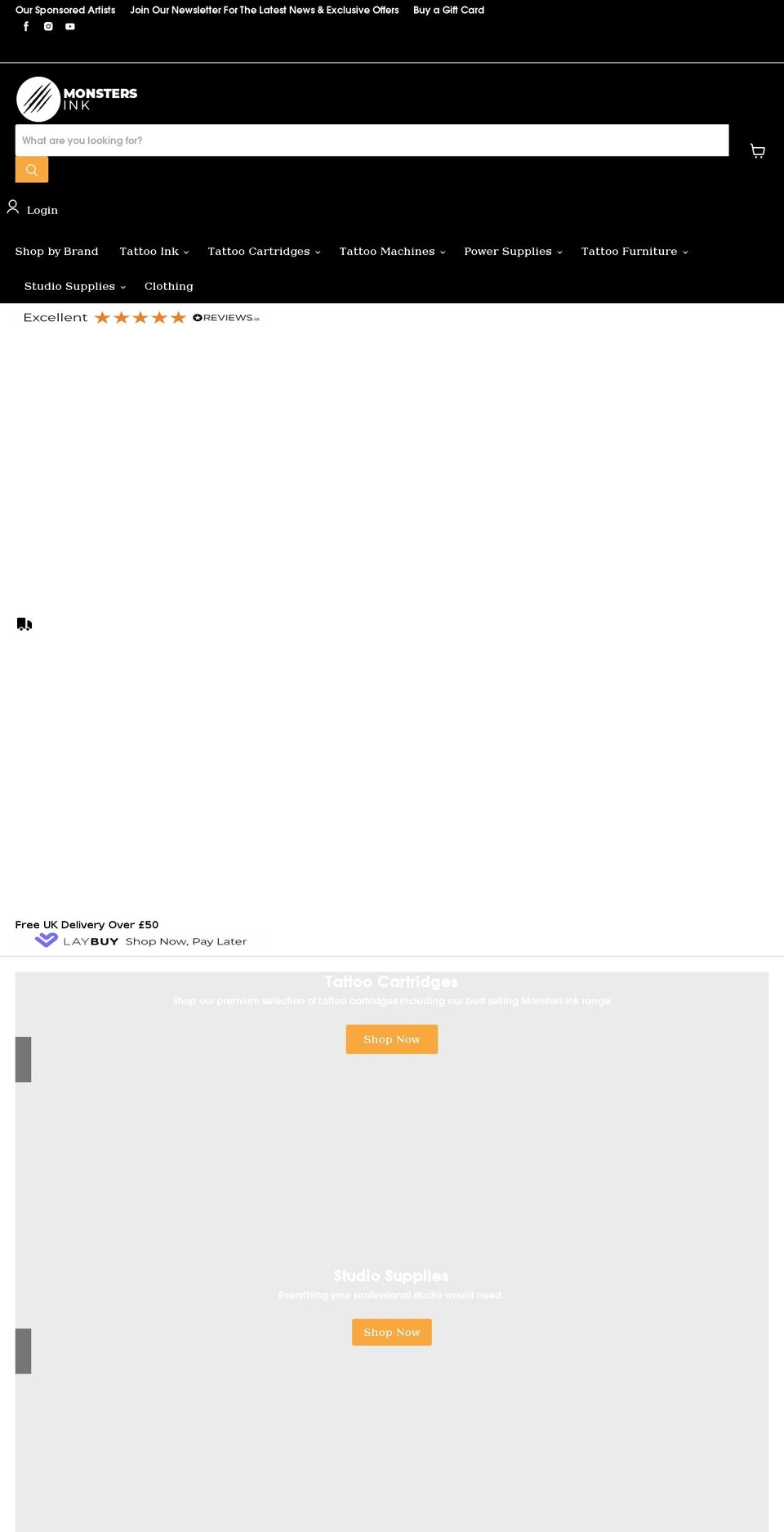 monstersink.com shopify website screenshot