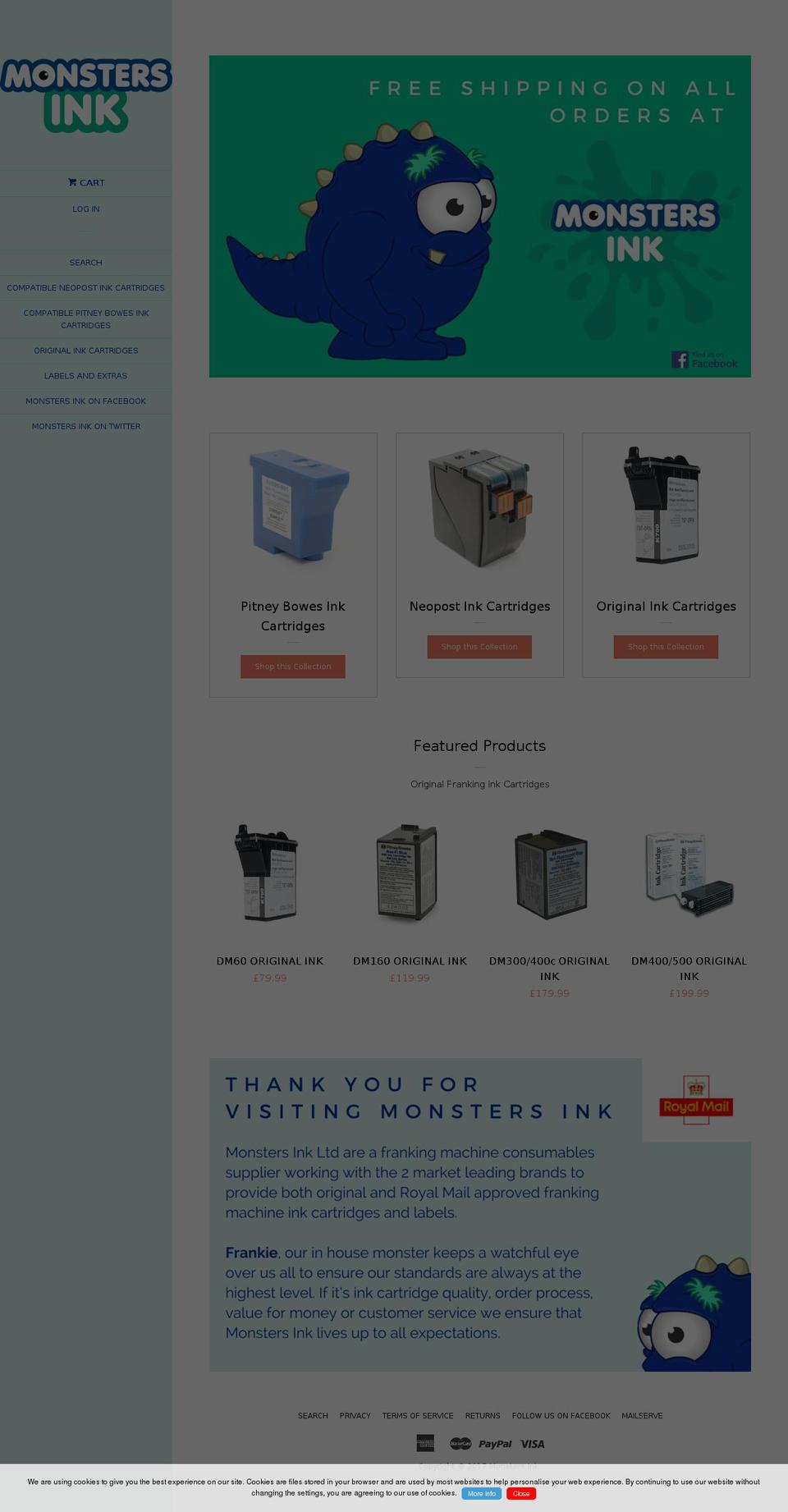 monstersinkltd.com shopify website screenshot